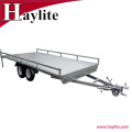 Completamente galvanizado Tandem Flat Trailer completamente estructura de soldadura para la venta